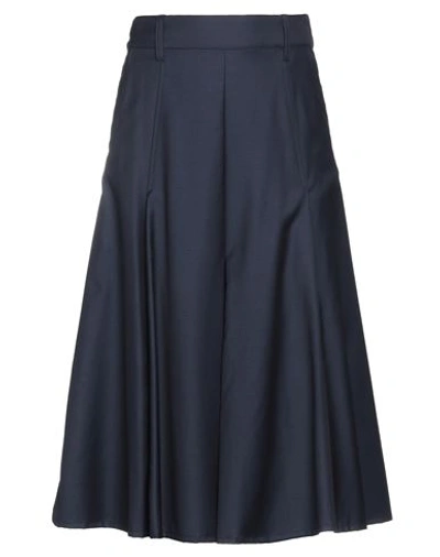 Vetements Woman Midi Skirt Midnight Blue Size M Virgin Wool