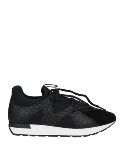 Pollini Woman Sneakers Black Size 11 Textile Fibers