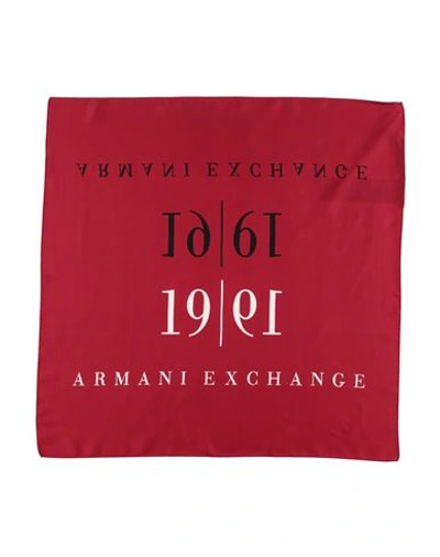 Armani Exchange Woman Scarf Burgundy Size - Silk In Red