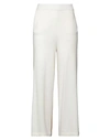 Ferrante Woman Pants Cream Size 8 Polyamide, Wool, Viscose, Cashmere In White