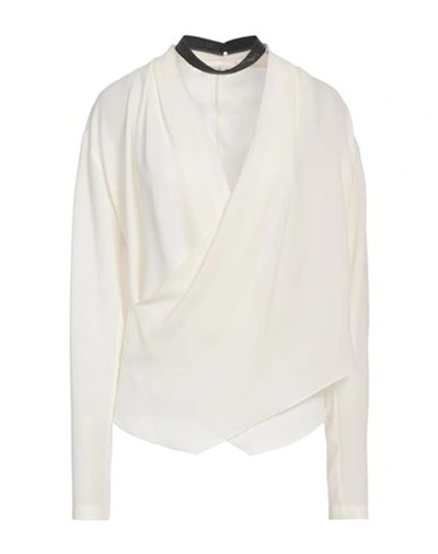 Brunello Cucinelli Silk T-shirt In White