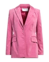 Nenette Woman Blazer Pink Size 8 Cotton, Elastane