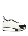 Fabi Woman Sneakers Off White Size 6 Textile Fibers, Soft Leather