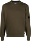 C.p. Company Cotton Crewneck Sweatshirt In Green