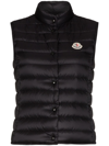 Moncler Liane Black Nylon Vest In Black