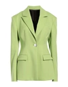 Attico Green Single-breasted Blazer In Green