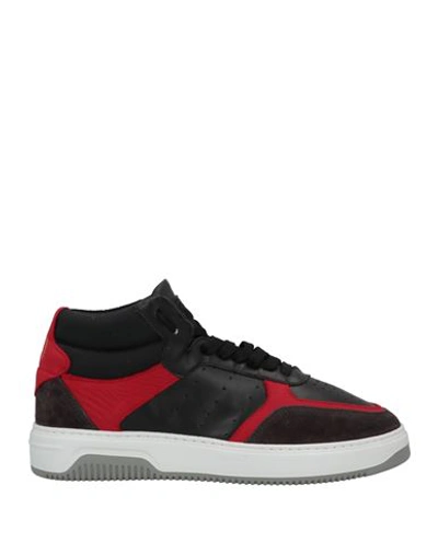 Pollini Man Sneakers Black Size 12 Soft Leather