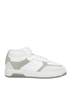 Pollini Man Sneakers White Size 12 Soft Leather