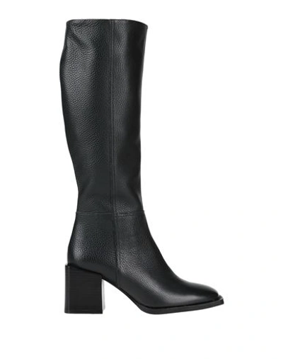 Pollini Woman Knee Boots Black Size 11 Soft Leather