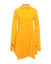 Off-white Woman Mini Dress Mandarin Size 4 Viscose, Polyamide, Elastane In Mandarin