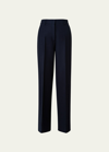Akris Punto Chiaro Signature Jersey Pants In Navy