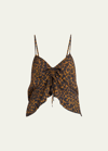 FISCH DOLCI PAINTED LEOPARD-PRINT TANK TOP