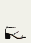 Alexandre Birman Alexa Crystals 60 Heels Sandals In Black