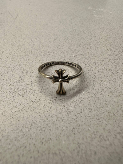 Pre-owned Chrome Hearts Bubblegum Ring Cross In Silver