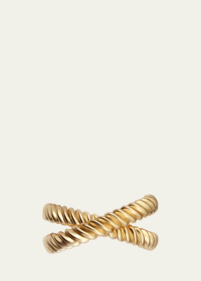 L'objet Deco Twist Napkin Rings, Set Of 4 In Gold