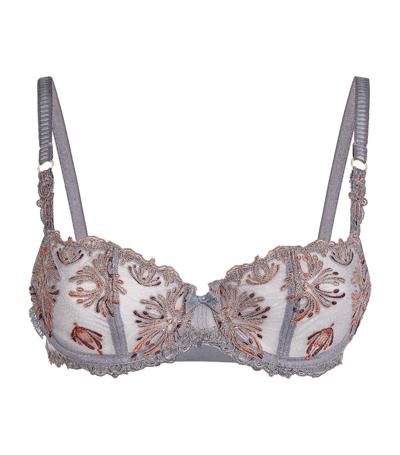 Chantelle Champs-elysees Lace Unlined Demi Bra In Mahogany Multi