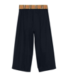 BURBERRY KIDS CHECK-WAISTBAND TROUSERS (3-14 YEARS)