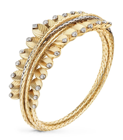 Cartier Yellow Gold, White Gold And Diamond Grain De Café Bracelet