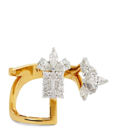 Yeprem Yellow Gold And Diamond Electrified Ring