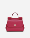 Dolce & Gabbana Premium Black Tote Bag For Women In Fuchsia