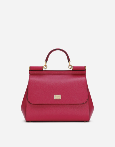 DOLCE & GABBANA MITTELGROSSE SICILY TASCHE AUS DAUPHINE-LEDER