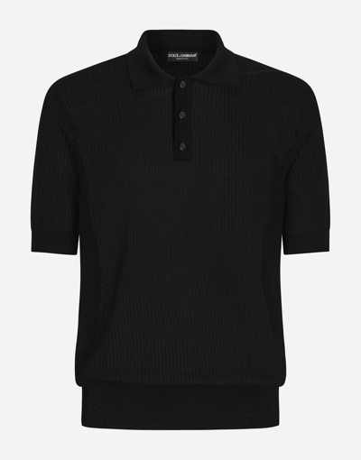 Dolce & Gabbana Cotton Polo-shirt In Black