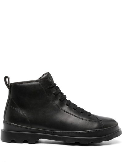 Camper Brutus Lace-up Leather Boots In Black