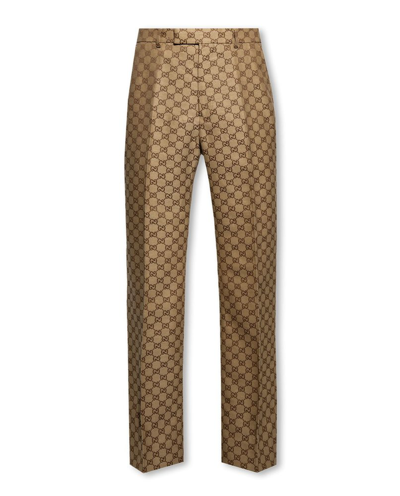 Gucci Pleated Front Trousers In Beige