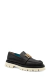 Valentina Rangoni Frida Platform Loafer In Black Parmasoft