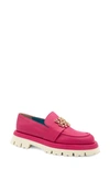 Valentina Rangoni Frida Platform Loafer In Fuxia Parmasoft