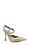 Valentina Rangoni Sublime Glitter Pump In Platino Galaxy/ Platino Nappa