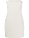 PARIS GEORGIA WHITE AUDREY STRAPLESS MIDI DRESS,PGC28419906825