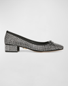 Veronica Beard Cecile Crystal Bow Ballerina Flats In Black