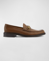 GUCCI MEN'S ROOS LEATHER BIT LOAFERS