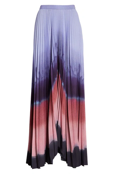 Altuzarra Lemnos Pleated High-low Skirt In Orseille Landscape