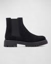 Aquatalia Olessa Suede Chelsea Ankle Boots In Black