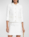 DOLCE & GABBANA PETER PAN-COLLAR BROCADE JACKET