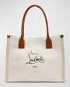 Christian Louboutin Nastroloubi Large Logo Canvas Tote Bag In Natural