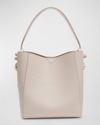Christian Louboutin Cabachic Mini Spike Leather Shoulder Bag In Leche