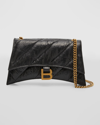 Balenciaga Crush Xs Quilted Chain Bag In 1000 Black