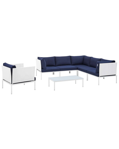 Modway Harmony 7-piece Sunbrella Outdoor Patio Sectional Sofa Set In White