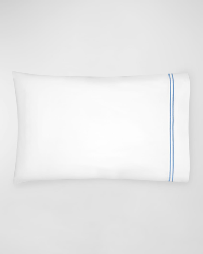 Sferra Grande Hotel 2-piece Standard Pillowcase Set In White Ocean