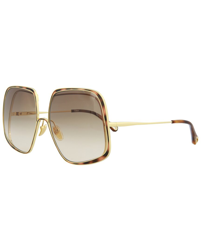 Chloé Women's Ch0035s 62mm Sunglasses In Gold