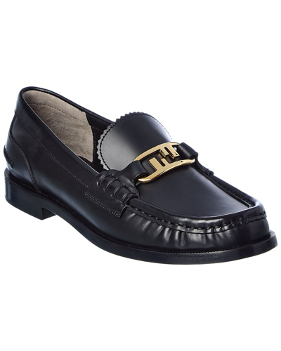 FENDI FENDI O'LOCK LEATHER LOAFER