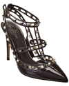 VALENTINO GARAVANI VALENTINO ROCKSTUD CAGED 100 PATENT & VINYL PUMP