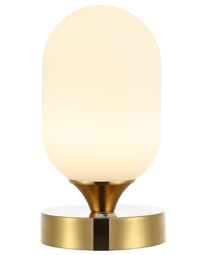 Jonathan Y Eli 8in Modern Iron Rechargeable Integrated Led Table Lamp In Gold