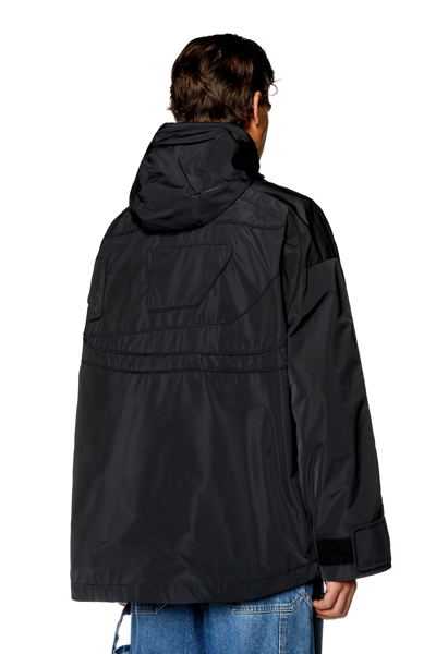 Diesel Nylon Jacket With Piped Oval D Logo In Tobedefined