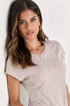 Lulus Effortless Revival Taupe Cap Sleeve Tee In Taupe