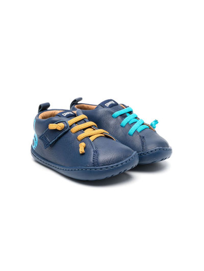 Camper Kids' Pau Cami Leather Sneakers In Blue