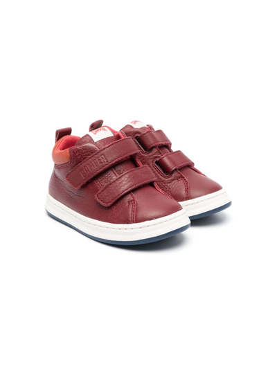 Camper Kids' Runner Four High-top Leather Trainers In Red